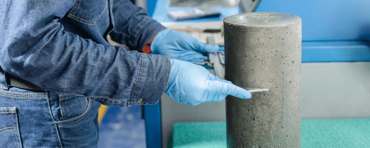 istanbul karot testi sırasında beton numune alma işlemi